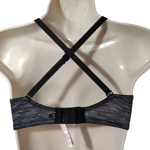 Victorias Secret Wear Everywhere Lightly Lined Bra Women Size 32DD Heather Black - Picture 3 of 10
